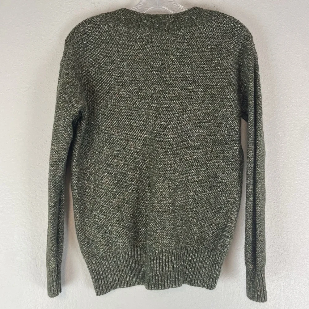 Old Navy Sweater Womens XS Goblincore Forest‎ Pullover Green Marled V-neck
